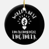 Milieuingenieur en milieuwetenschappen keramisch ornament (Achterkant)