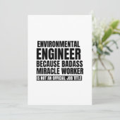 Milieuingenieur omdat wondermiddel in een badass feestdagenkaart (Staand voorkant)