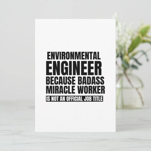 Milieuingenieur omdat wondermiddel in een badass feestdagenkaart (Staand voorkant)