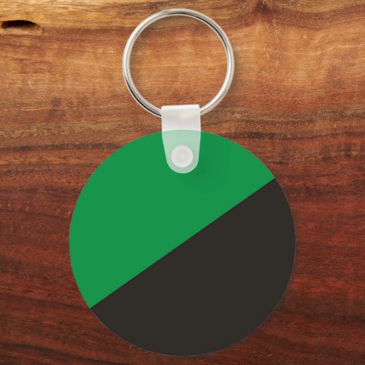 milieukeurmerk groene zwarte ecologische biologie sleutelhanger (Voorkant)