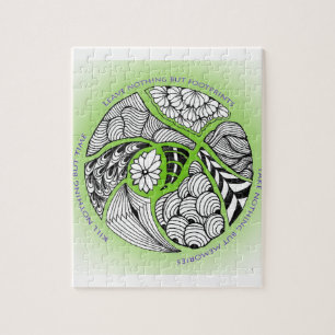 Milieumantra voor wandelaars en bergbeklimmer legpuzzel