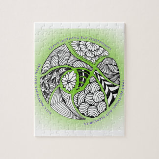 Milieumantra voor wandelaars en bergbeklimmer legpuzzel