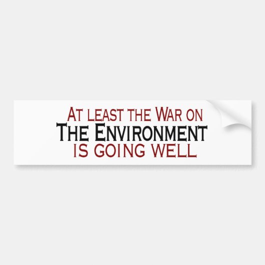 Milieuoorlog Bumpersticker (Voorkant)