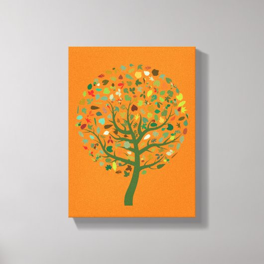 Milieuplaneet van de groenboom canvas afdruk (Voorkant)