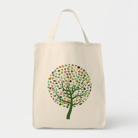 Milieuplaneet van de groenboom tote bag (Voorkant)