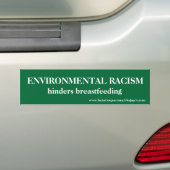 MILIEURACISM HINDERT BUMPERSTICKER (Op auto)