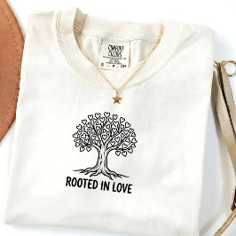 Milieut-shirt met kleine boomgroeiquote & S T-shirt