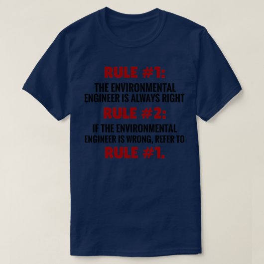 Milieutechnische specificaties voor ingenieurs t-shirt (Design voorkant)