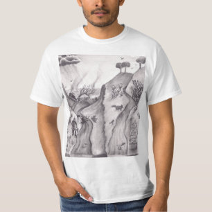 Milieuvergelijking tussen gedegradeerd bloeien t-shirt