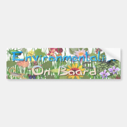 Milieuvriendelijk aan boord bumpersticker (Voorkant)