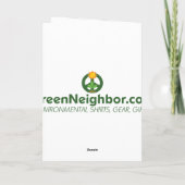 Milieuvriendelijk, aartsvriendelijk, liefdesbomen kaart (Achterkant)