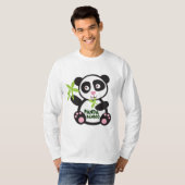 Milieuvriendelijk bamboe panda T-shirt (Voorkant volledig)