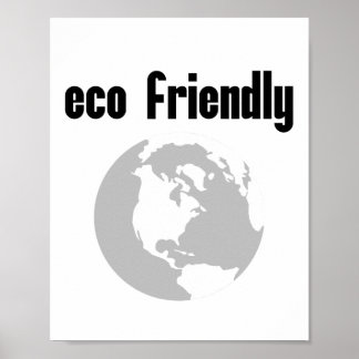 Milieuvriendelijk: beperk uw milieu-impact poster