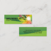 Milieuvriendelijk | digitale bloem | Energie Mini Visitekaartje (Voorkant / Achterkant)