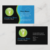 Milieuvriendelijk elektriciteitsbedrijf visitekaartje (Voorkant / Achterkant)