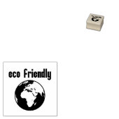 Milieuvriendelijk: ga groen, klimaatverandering rubberstempel (Gestempeld)