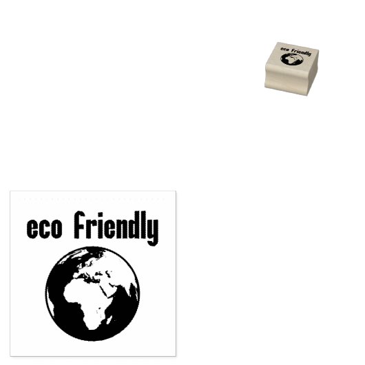 Milieuvriendelijk: ga groen, klimaatverandering rubberstempel (Gestempeld)