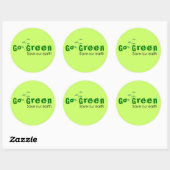 Milieuvriendelijk | Ga groene Stickers (Vel)
