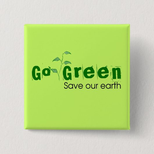 Milieuvriendelijk | Go Green Button (Voorkant)