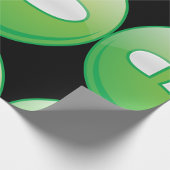 Milieuvriendelijk groen voetafdruk-icoon cadeaupapier