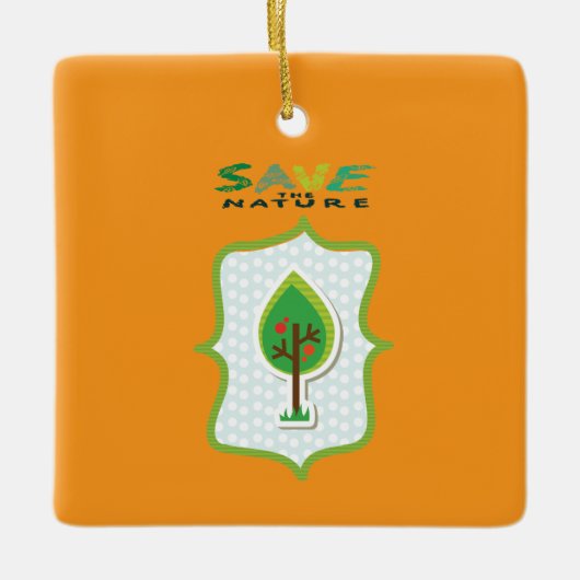 Milieuvriendelijk, groenblijvend ontwerp keramisch ornament (Voorkant)