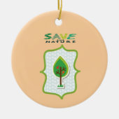 Milieuvriendelijk, groenblijvend ontwerp keramisch ornament (Voorkant)