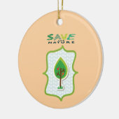 Milieuvriendelijk, groenblijvend ontwerp keramisch ornament (Links)