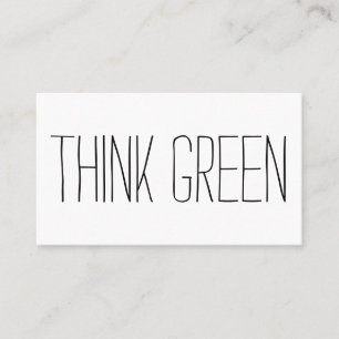 Milieuvriendelijk / milieuvriendelijk eenvoudig da visitekaartje