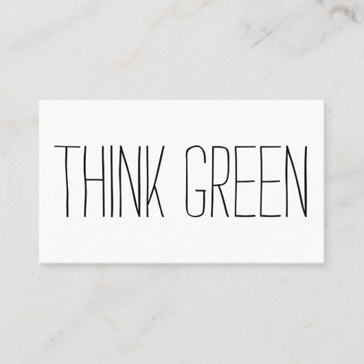 Milieuvriendelijk / milieuvriendelijk eenvoudig da visitekaartje (Voorkant)