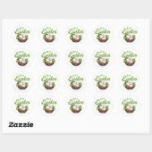 Milieuvriendelijk Pasen Ronde Sticker (Vel)