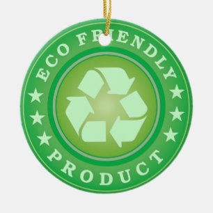 Milieuvriendelijk product sticker ornament