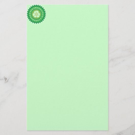 Milieuvriendelijk product — Sticker Stationery Briefpapier (Voorkant)