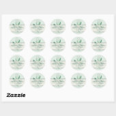 Milieuvriendelijk product zeep-etiket groen blad ronde sticker (Vel)