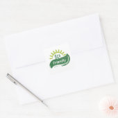 Milieuvriendelijk productetiket vierkante sticker (Envelop)