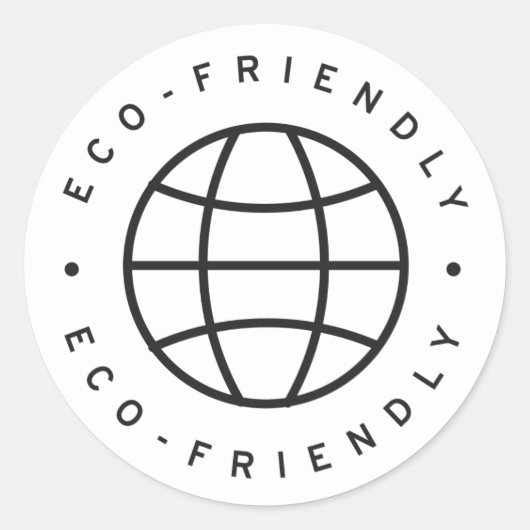 Milieuvriendelijk Ronde Sticker (Voorkant)