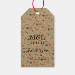 Milieuvriendelijk Trouwwaterverf Botanische Bloeme Cadeaulabel