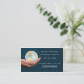 Milieuvriendelijk Wereldbol Visitekaartje (Staand voorkant)