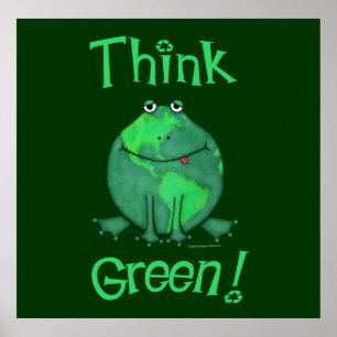 Milieuvriendelijke aarddag poster