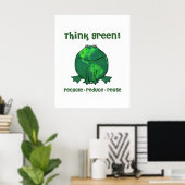 Milieuvriendelijke aarddag poster (Thuiskantoor)