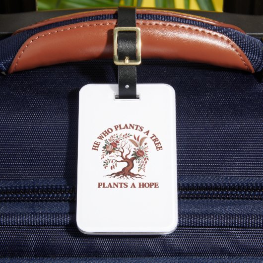 Milieuvriendelijke Boomdag Bagage Label (Voorkant Insitu 2)