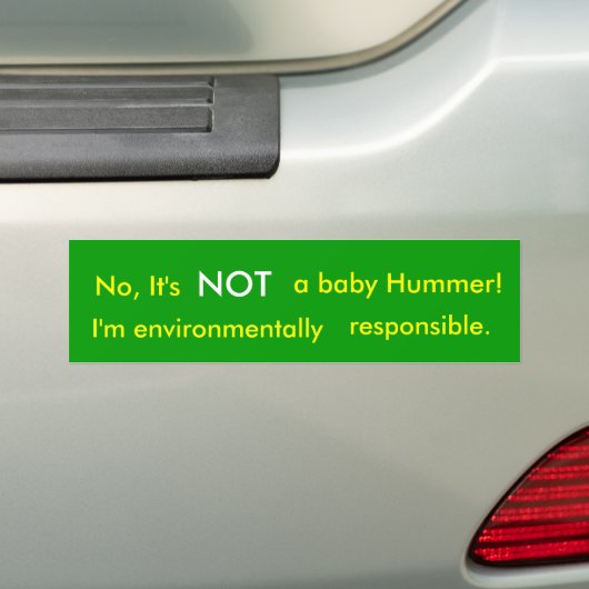 Milieuvriendelijke Bumpersticker (Op auto)