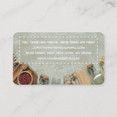 Milieuvriendelijke chef-kok | Rustiek culinair ont Visitekaartje (Achterkant)