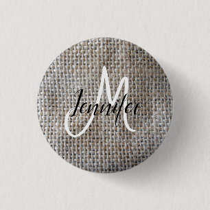 Milieuvriendelijke grijze wol voor een goed uitzic ronde button 3,2 cm