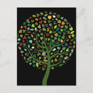 Milieuvriendelijke groenboom briefkaart