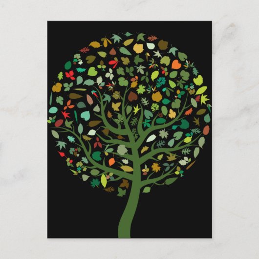 Milieuvriendelijke groenboom briefkaart (Voorkant)