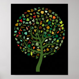 Milieuvriendelijke groenboom poster