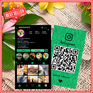 Milieuvriendelijke groene bouw Instagram QR Visitekaartje
