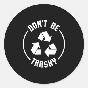 Milieuvriendelijke grotten zijn niet te slap Recyc Ronde Sticker