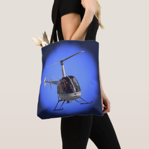 Milieuvriendelijke helikopter geschenken boodschap tote bag