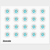 Milieuvriendelijke hergebruikte verpakking aarde g ronde sticker (Vel)